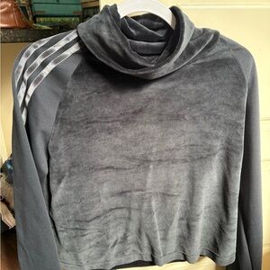 adidas Black and Gray Cowl Neck Sweater